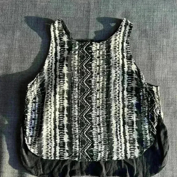 Silence and Noise Women’s Black Coachella Boho Bohemian Crop Indie Sleeze Top XS - Picture 6 of 11